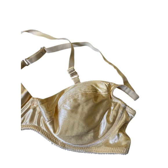 1960s 1970s Adonna Bra Dream Maker 36 B Satin Shiny Cream White Vintage Lingerie - Picture 4 of 9